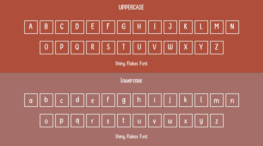 Shiny Flakes Font Preview