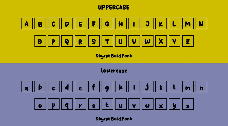 Shyest Bold Font Preview
