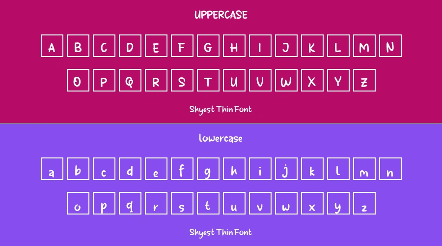 Shyest Thin Font Preview