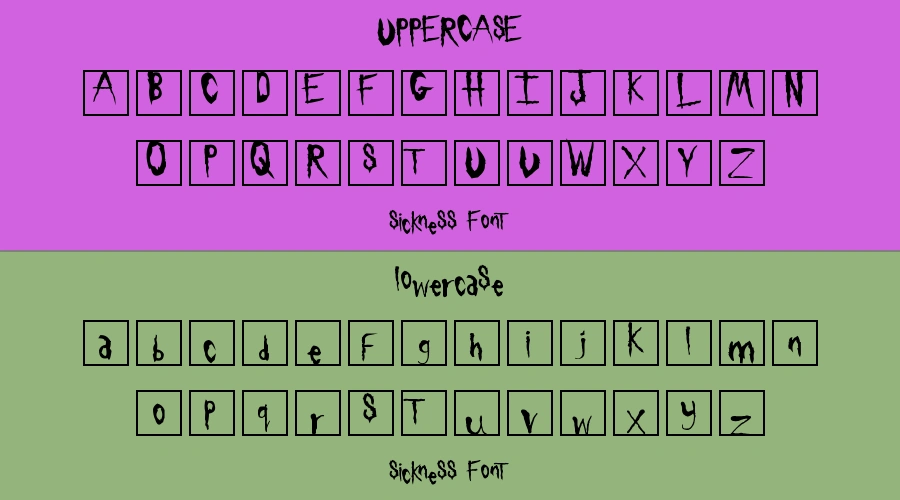 Sickness Font Preview