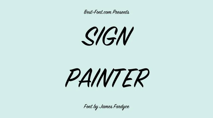 Sign Painter Font