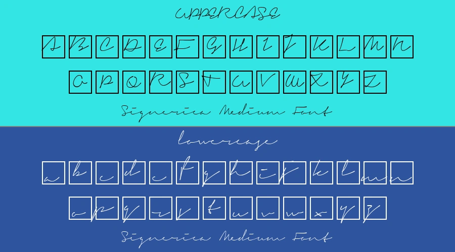 Signerica Medium Font Preview