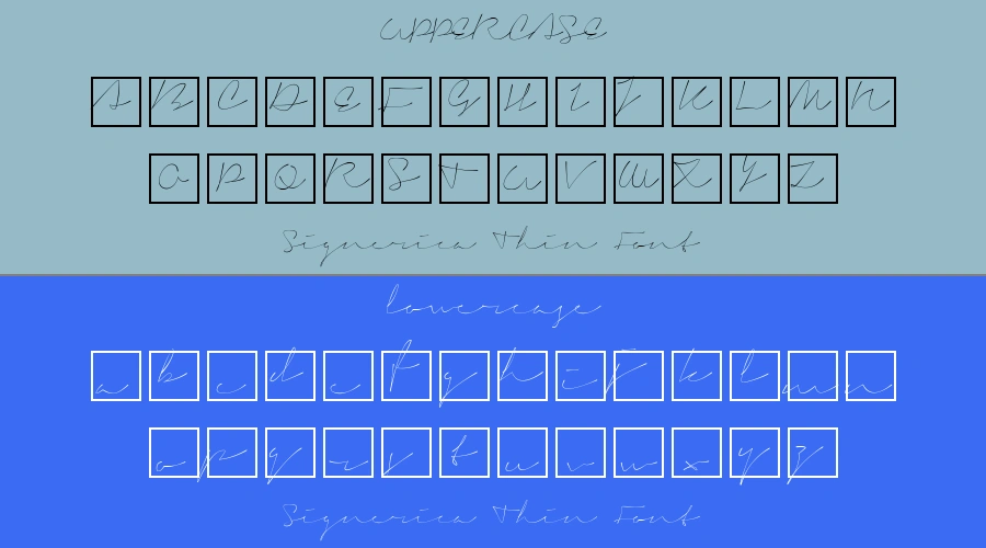 Signerica Thin Font Preview