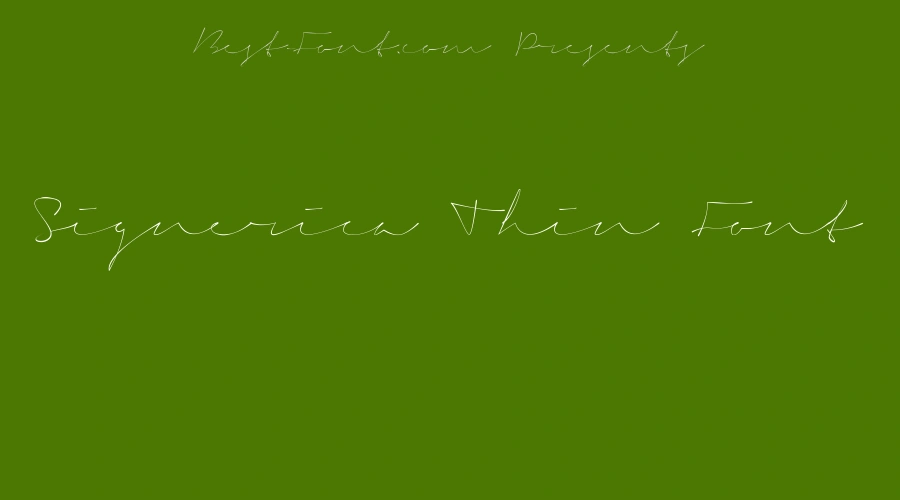 Signerica Thin Font