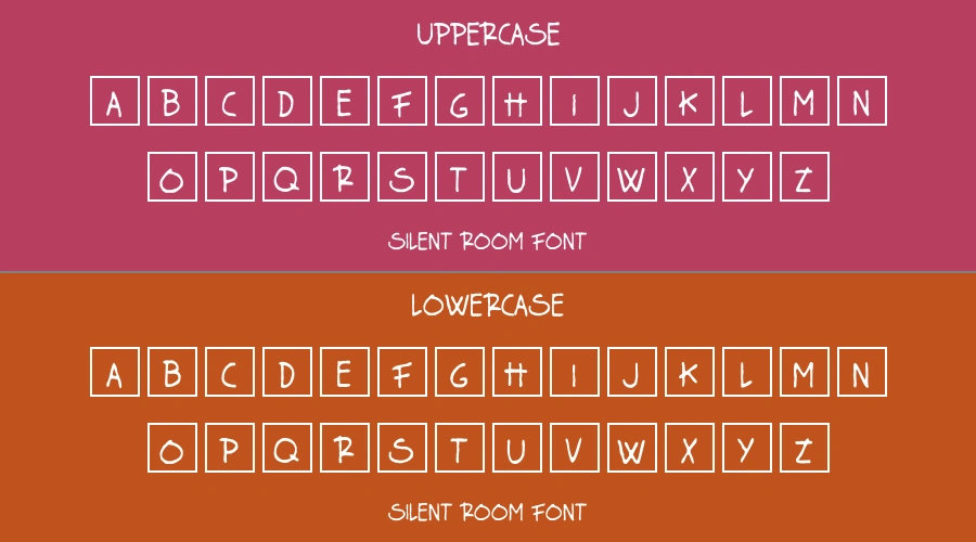 Silent Room Font Preview