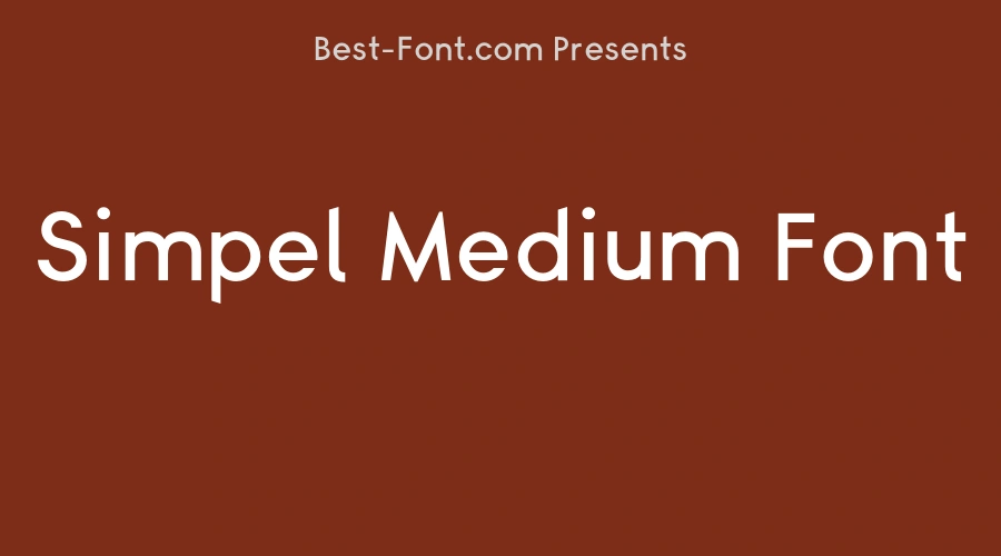 Simpel Medium Font