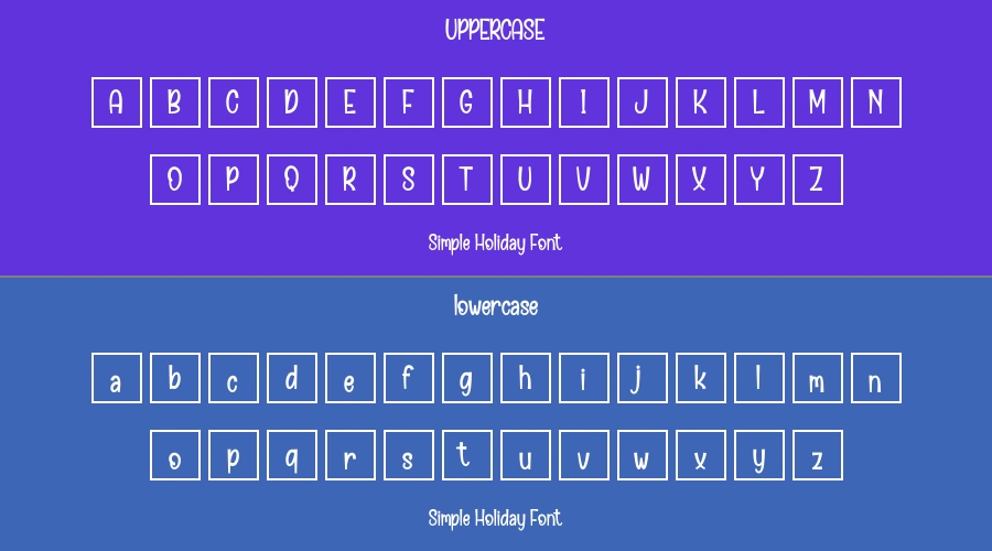 Simple Holiday Font Preview