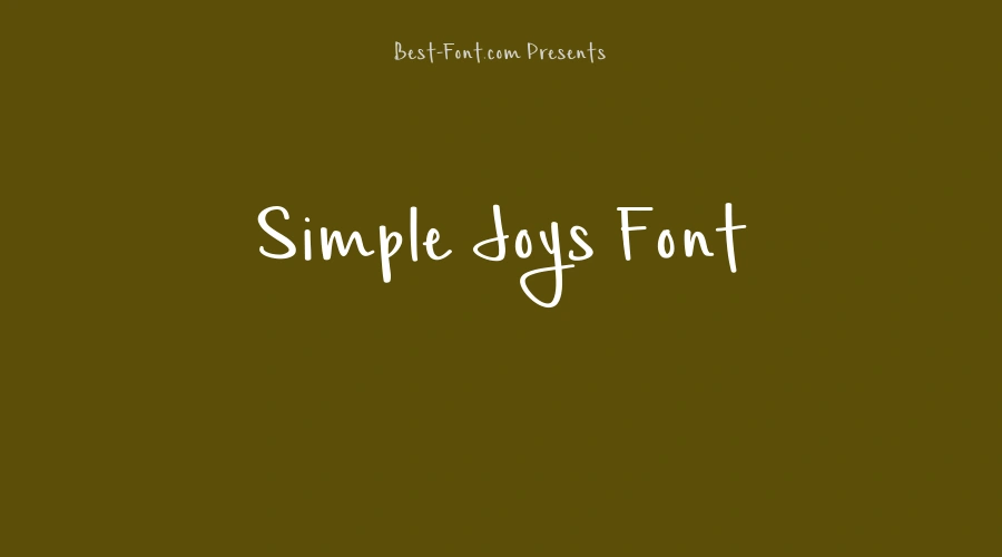 Simple Joys Font