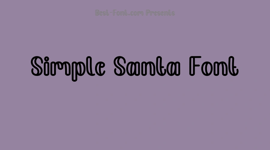 Simple Santa Font