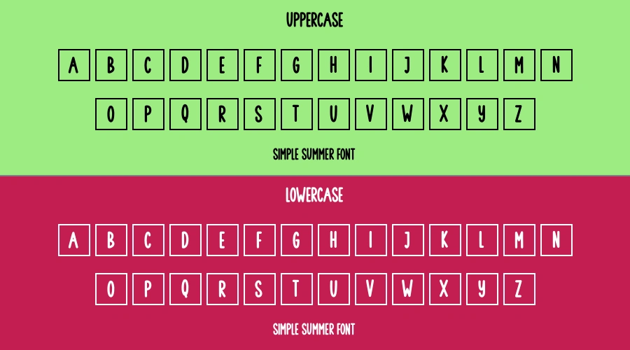 Simple Summer Font Preview