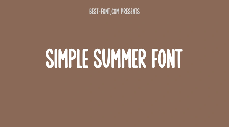 Simple Summer Font