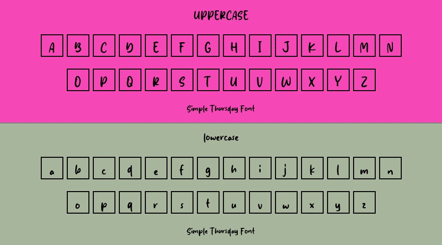 Simple Thursday Font Preview