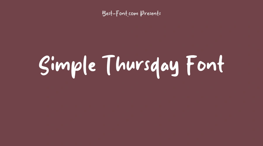 Simple Thursday Font