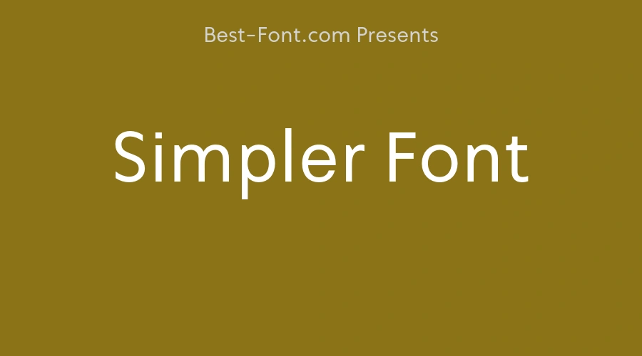 Simpler Font