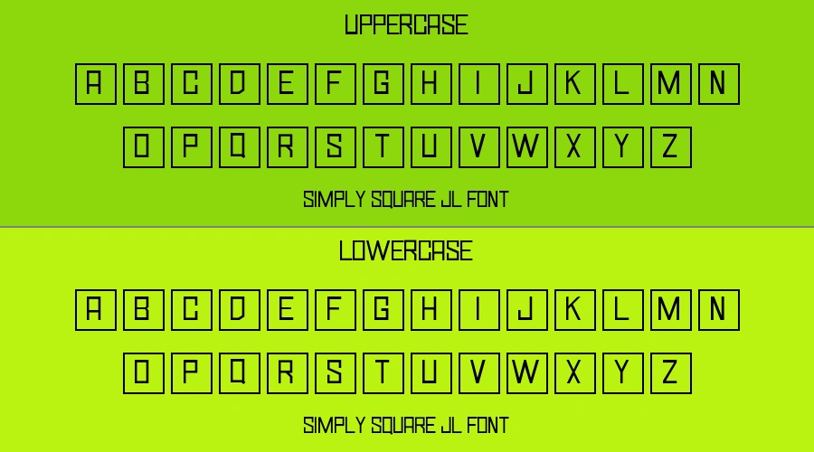 Simply Square Jl Font Preview