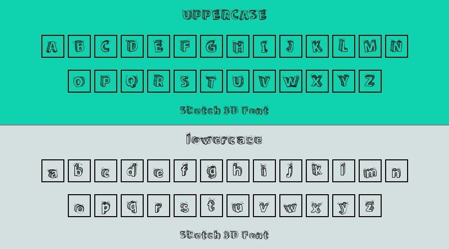 Sketch 3D Font Preview