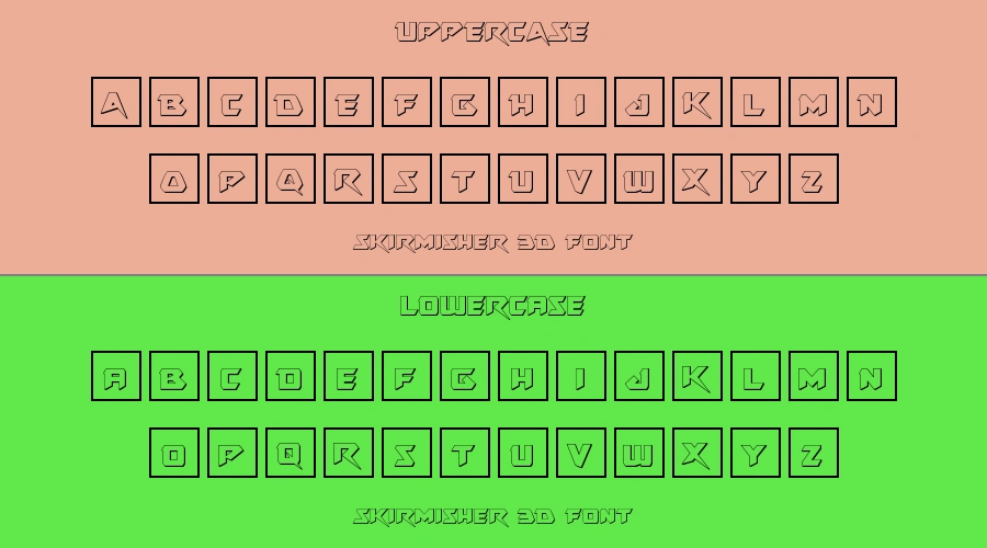 Skirmisher 3D Font Preview