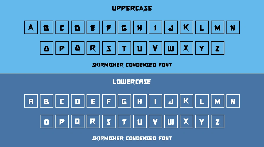 Skirmisher Condensed Font Preview