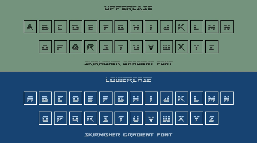 Skirmisher Gradient Font Preview