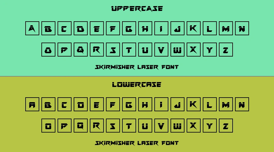 Skirmisher Laser Font Preview