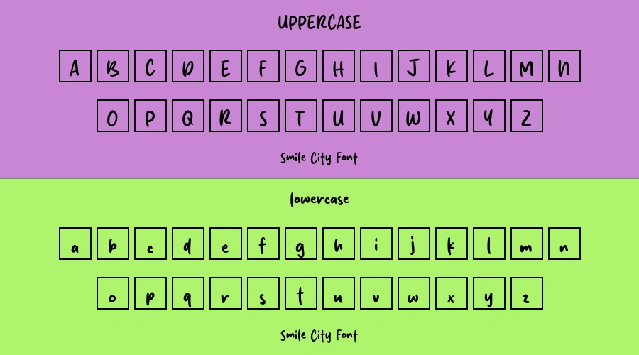 Smile City Font Preview