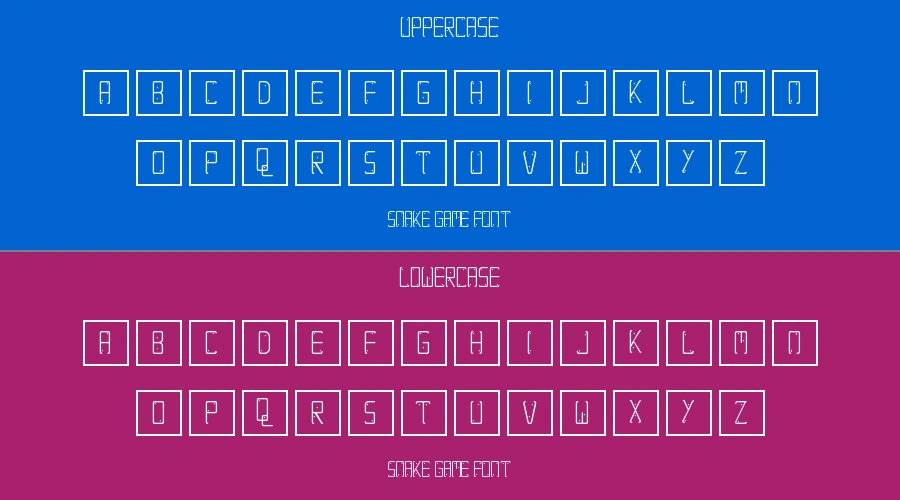 Snake Game Font Preview