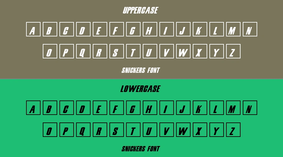 Snickers Font Preview