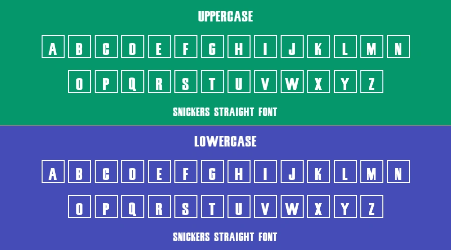 Snickers Straight Font Preview