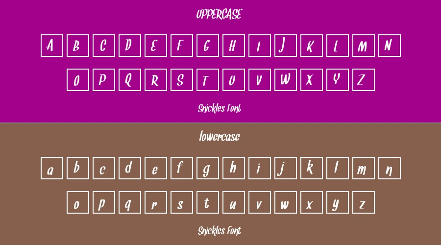 Snickles Font Preview