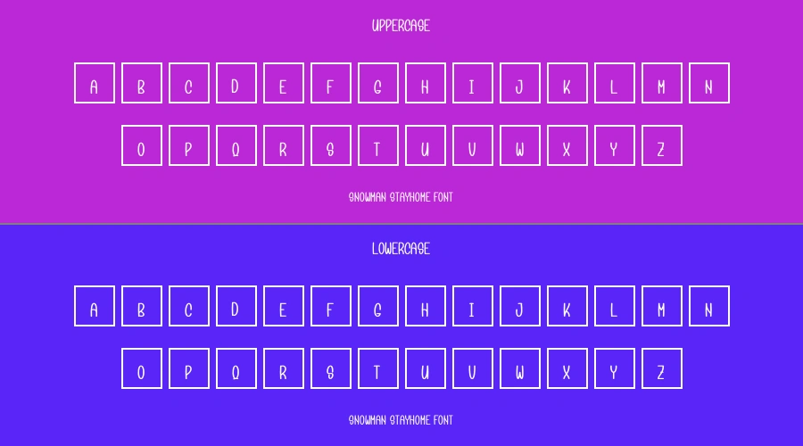 Snowman Stayhome Font Preview