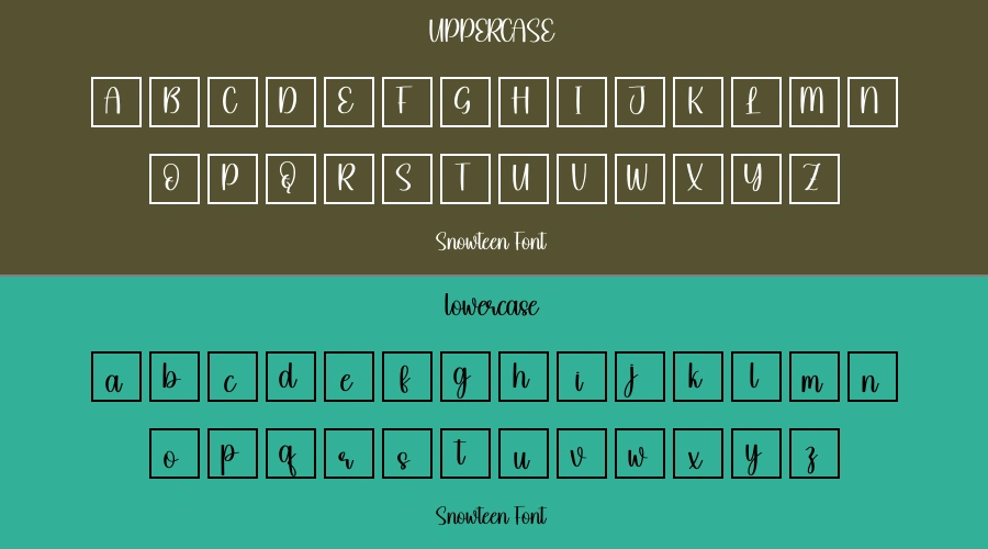 Snowteen Font Preview