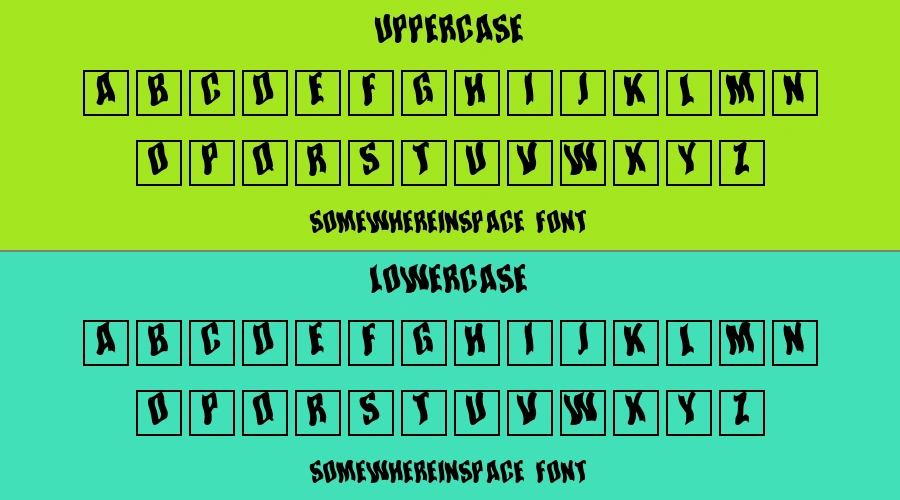 SomewhereInSpace Font Preview