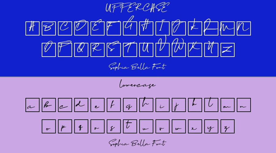 Sophia Bella Font Preview