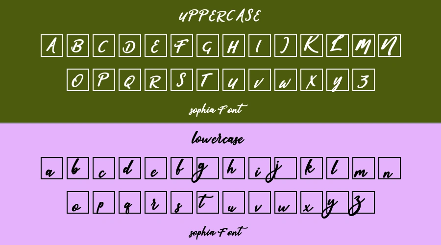 sophia Font Preview
