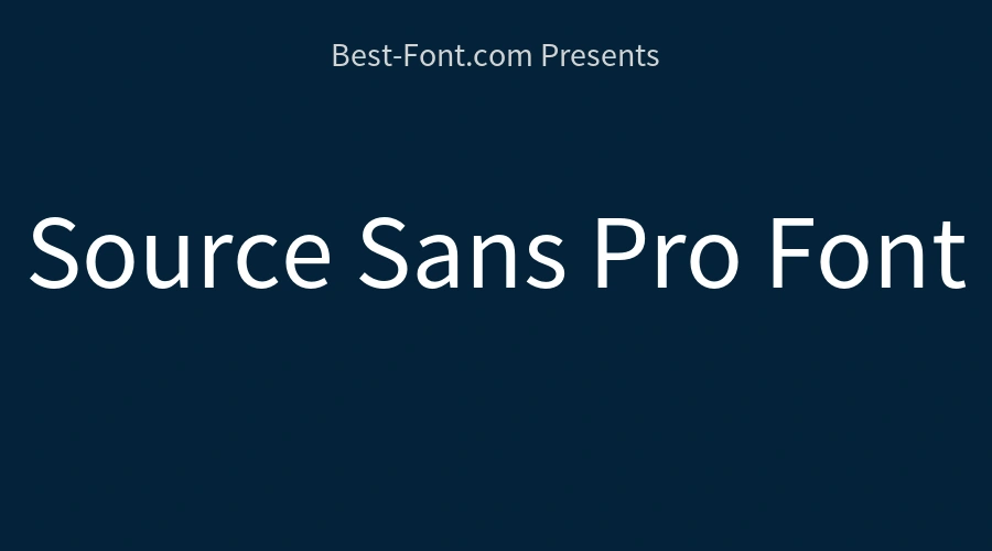 Source Sans Pro Font