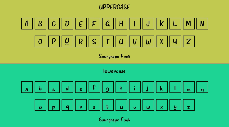 Sourgrape Font Preview