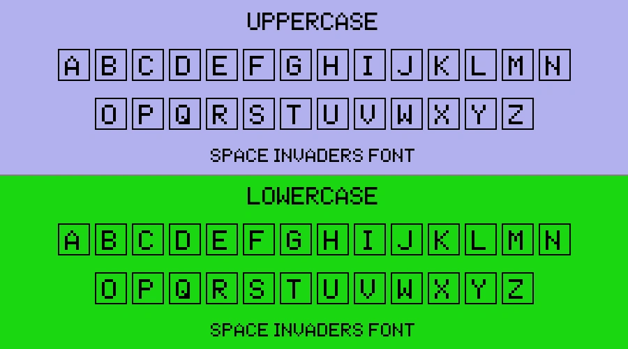 Space Invaders Font Preview