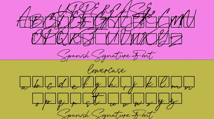 Spanish Signature Font Preview