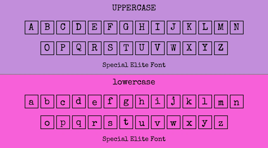 Special Elite Font Preview