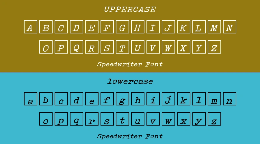 Speedwriter Font Preview