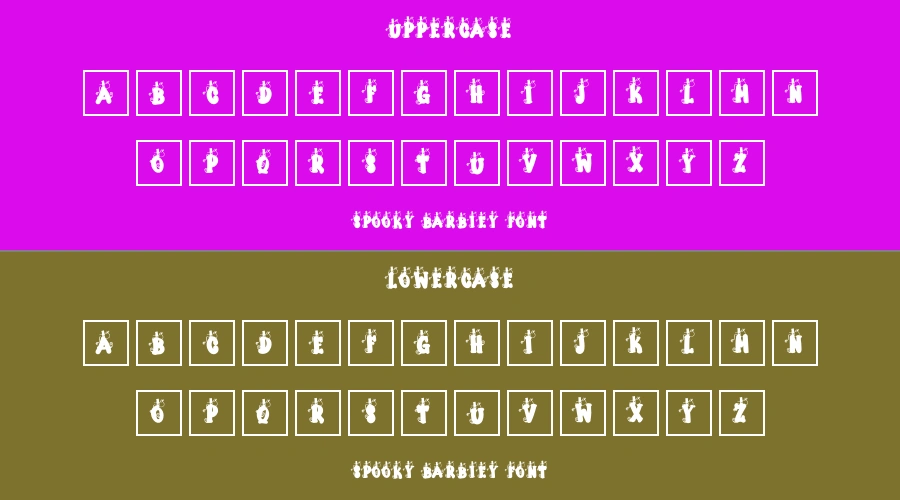 Spooky Barbiey Font Preview