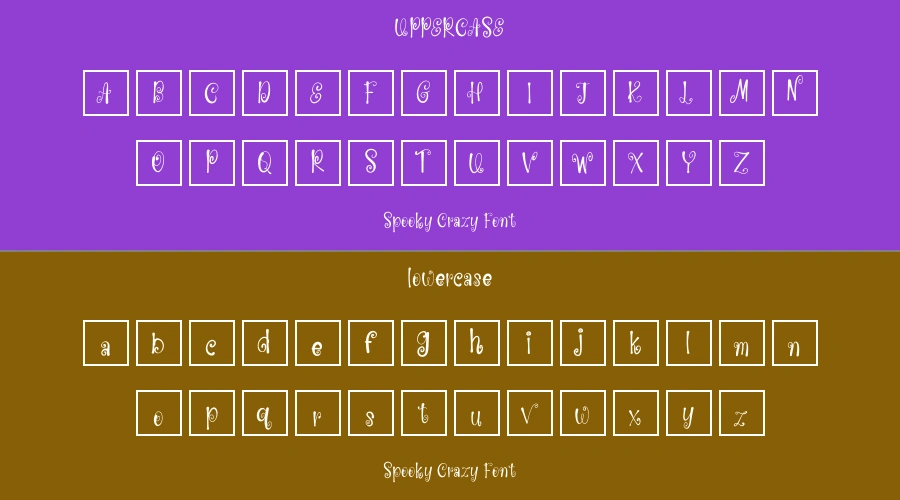 Spooky Crazy Font Preview