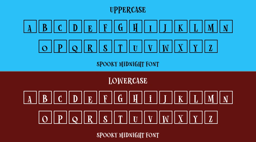 Spooky Midnight Font Preview
