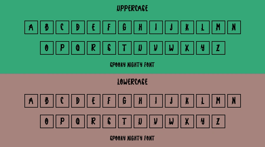 Spooky Nighty Font Preview