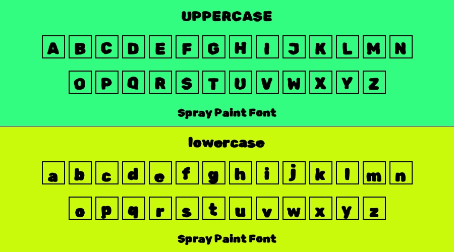 Spray Paint Font Preview