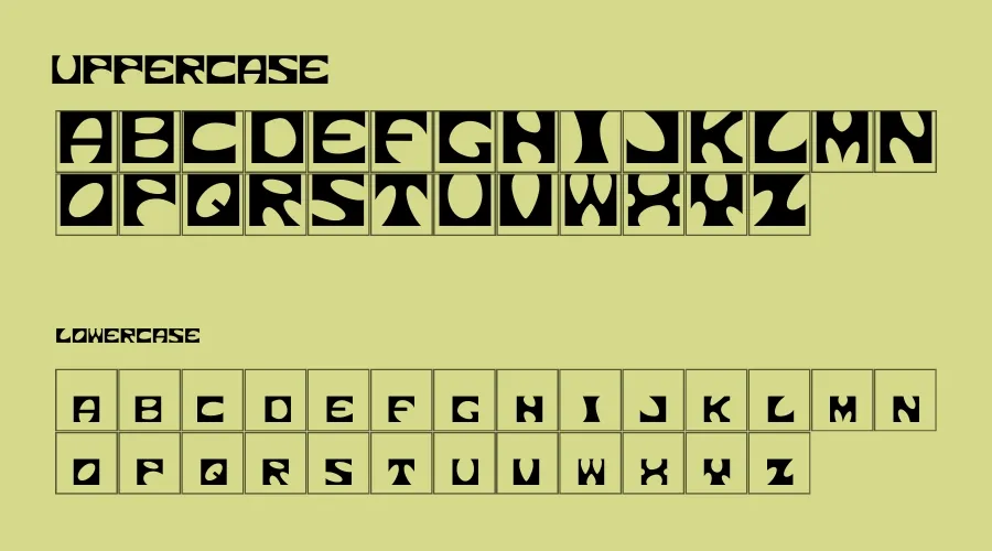 Square Circle Font Preview