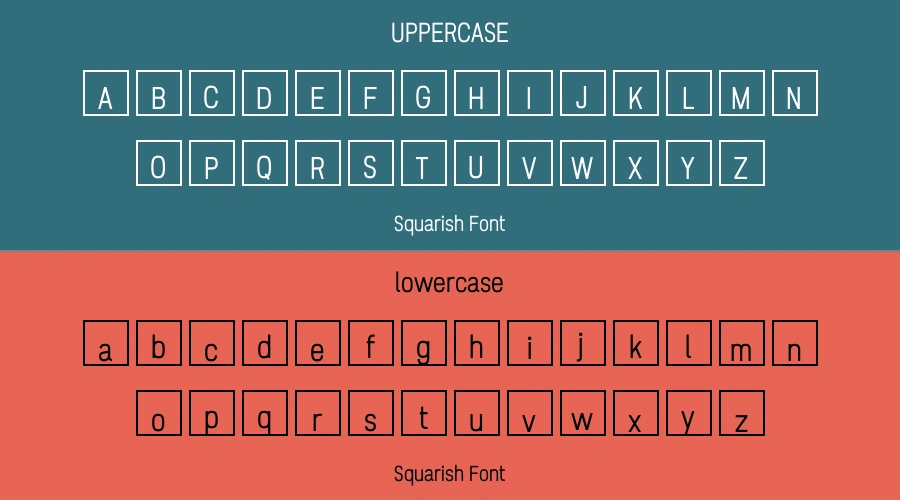 Squarish Font Preview