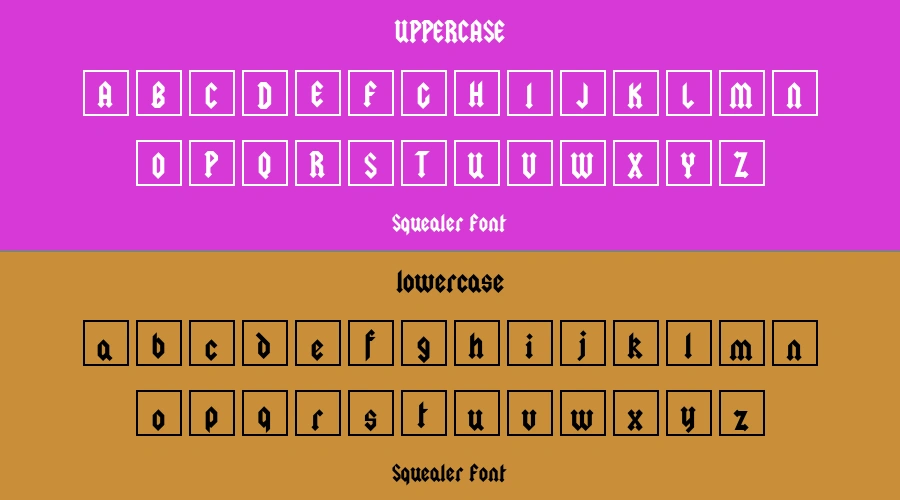 Squealer Font Preview