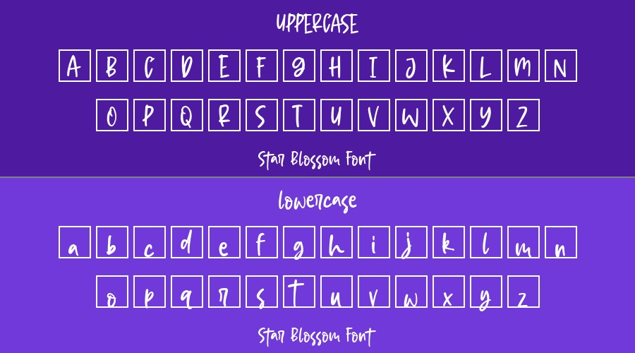 Star Blossom Font Preview