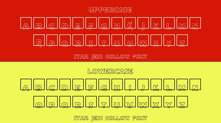 Star Jedi Hollow Font Preview